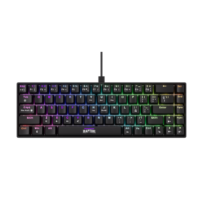 Teclado Gamer Raptor Fireclaw M68 Mecanico Retroiluminado Switch Red Outemu 