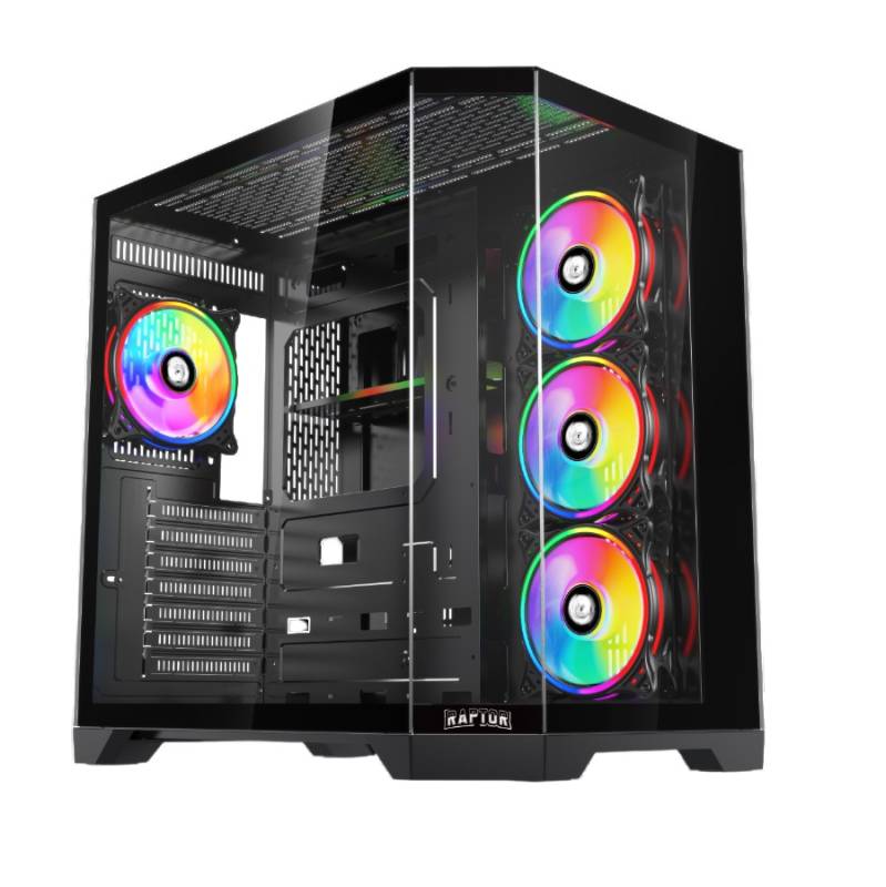 Gabinete Raptor Eclypse Tg X2 Mid-Tower Rgb Fan X4