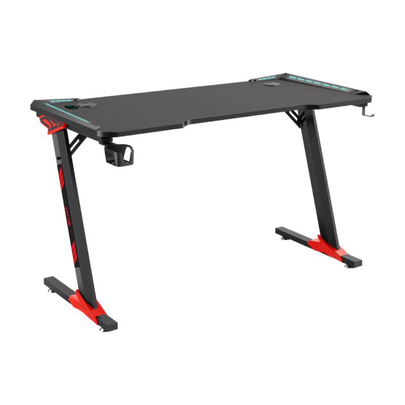 Escritorio Gamer Raptor Glow Station Se Rgb Via Usb C/Portavasos + Porta Auricular (7671)