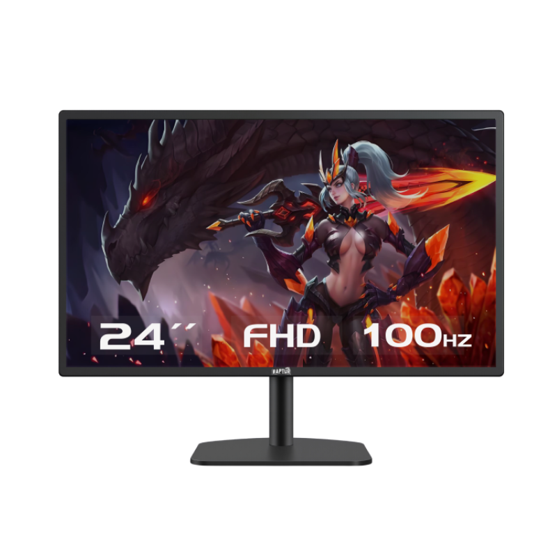 Monitor Gamer Raptor Hawk Eye 24 Slim Fhd 100Hz 5Ms Hdmi-Vga Negro (3415)