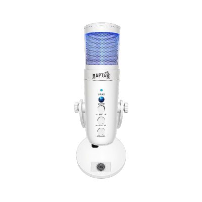 Microfono Raptor Vox Pro Rgb Usb P/Streaming White (2920)