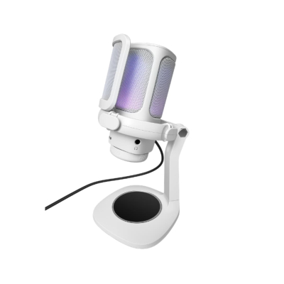 Microfono Raptor Vox Rgb Usb P/Streaming White 