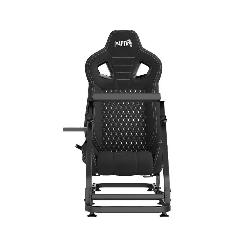Simulador Raptor Wheel Force Pro C/Butaca Tela Apoya Volante + Apoya Pedales Ajustable