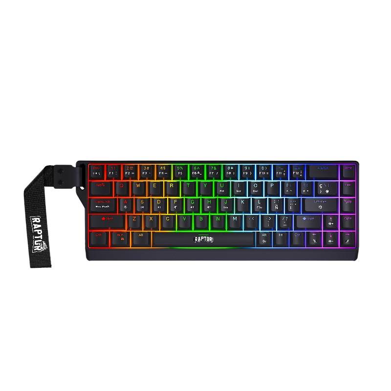 Teclado Gamer Raptor Fireclaw M68 Magnetico Rgb Switch Red Outemu