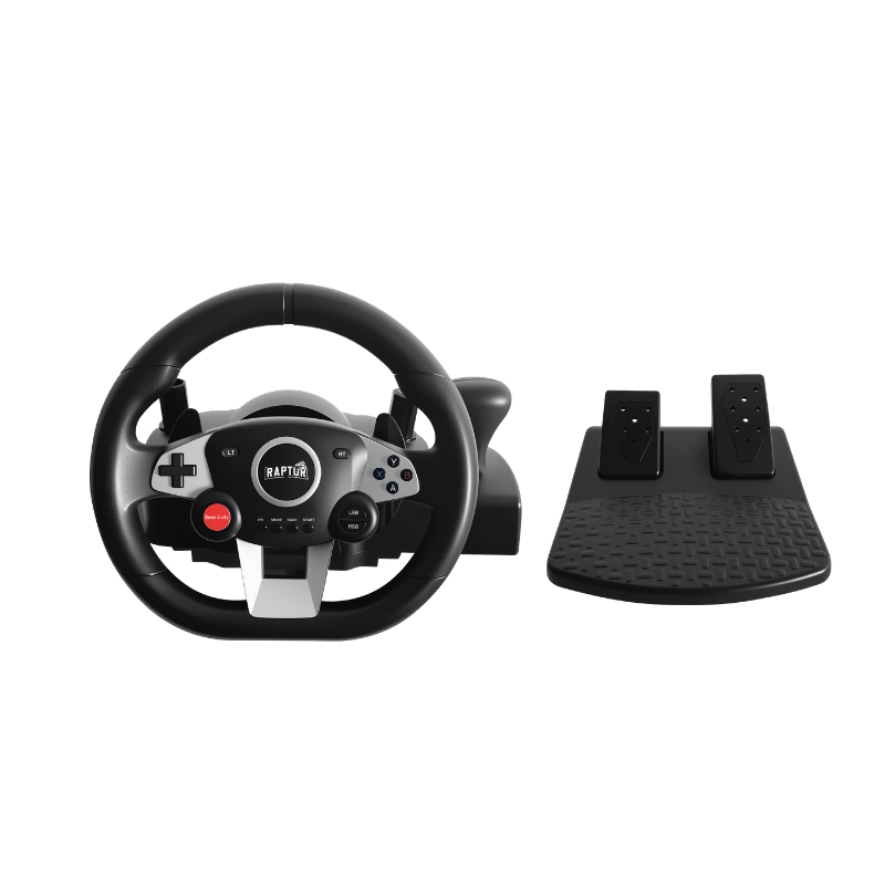 Volante Gamer Wheelforce Raptor Vibracion Type-C Pc/Ps4/Ps3/Xbox
